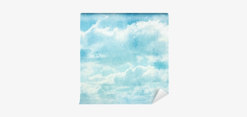 Watercolor Clouds And Sky Background Wall Mural • Pixers® - Sea, transparent png download