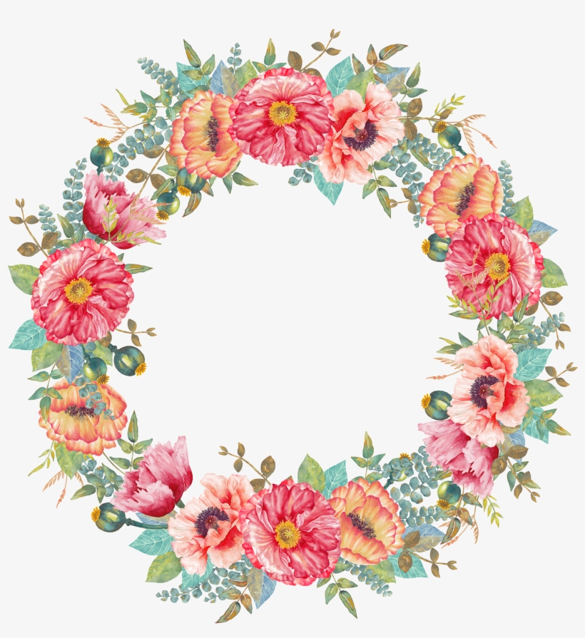 Okrągłe Granice Kwiatów Png I Clipart - Flower Circle Border Png, transparent png download