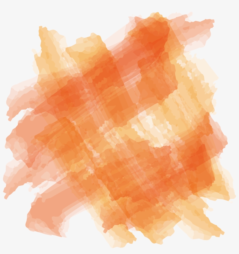 Orange Watercolor Painting Paintbrush - Transparent Orange Watercolor, transparent png download