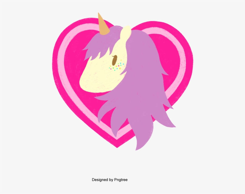 Cute Magical Unicorn Head Vector Design - Vector Graphics, transparent png download