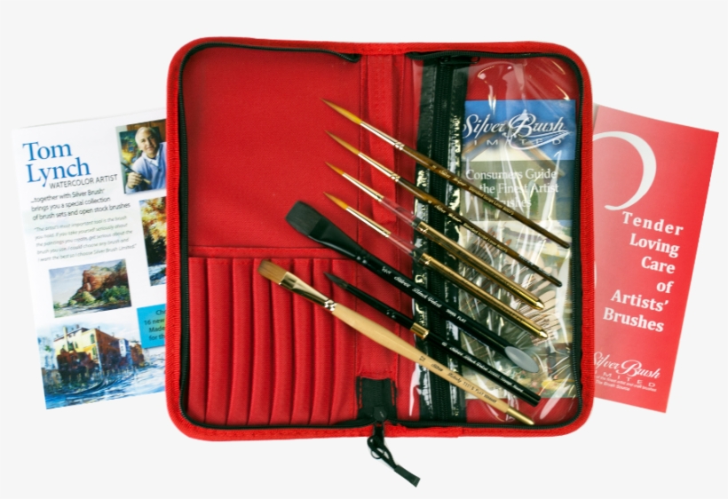 Silver Brush Tom Lynch Plein, Short Handle Plein Air - Silver Brush Tom Lynch Plein Air Travel 8 Piece Set, transparent png download