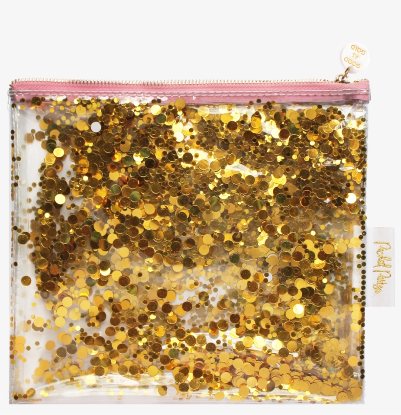 Good As Gold Confetti Pouch - Packed Party Gold Confetti Flat Zip, transparent png download