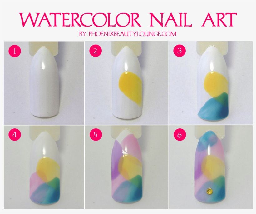 Easy Watercolor Nail Art Using Opi Sheer Tints Plus - Nail Art, transparent png download