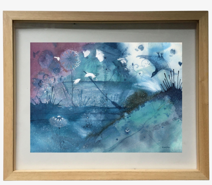 Original 21st Century Surreal Watercolour Painting - Picture Frame, transparent png download