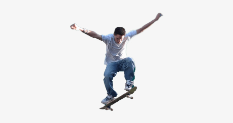 Skateboarder Jumping - Guy On Skateboard Png, transparent png download