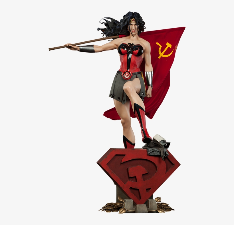 Dc Comics Premium Format™ Figure Wonder Woman - Sideshow Red Son Wonder Woman, transparent png download
