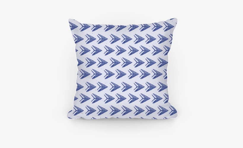 Navy Watercolor Arrow Pattern Pillow - Claesen‘s Girls Night Dress Long Sleeves Nightie, transparent png download