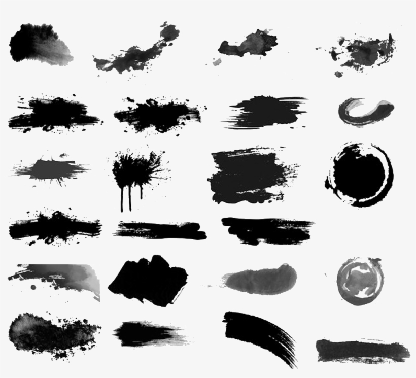 水墨 刷 筆 Png, transparent png download