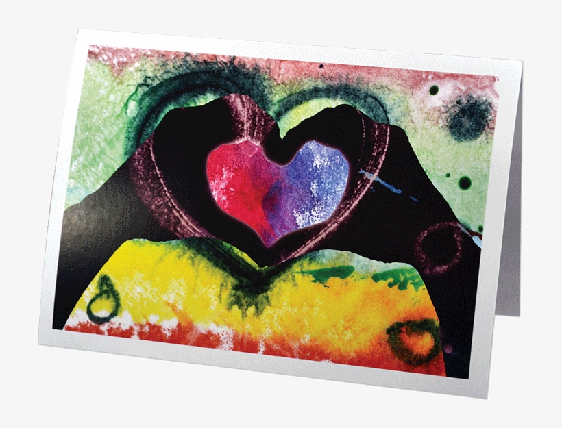 Greeting Card Showing Hands In The Shape Of A Heart - Picture Frame, transparent png download