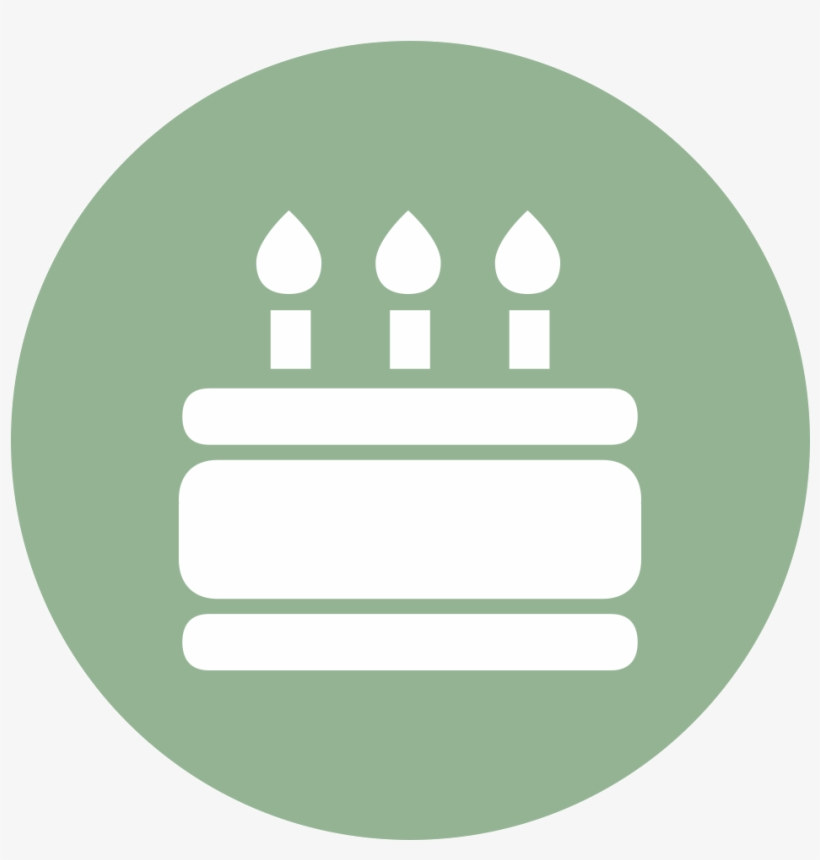Icon Cake Three Candles - Circle, transparent png download