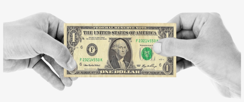 Hand Holding One Dollar Png Transparent Image - 1 Us Dollar, transparent png download