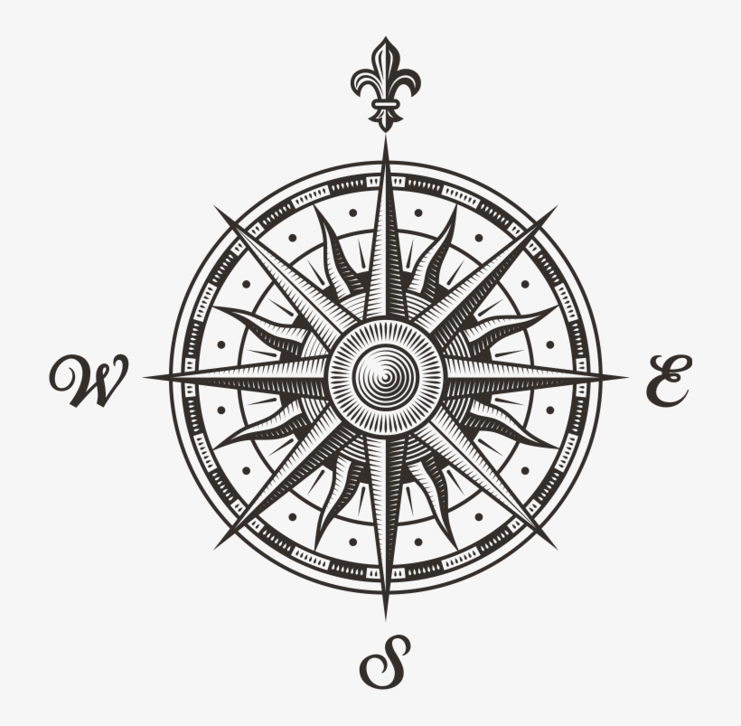 Vintage Compass Png - Rosa De Los Vientos Scout, transparent png download