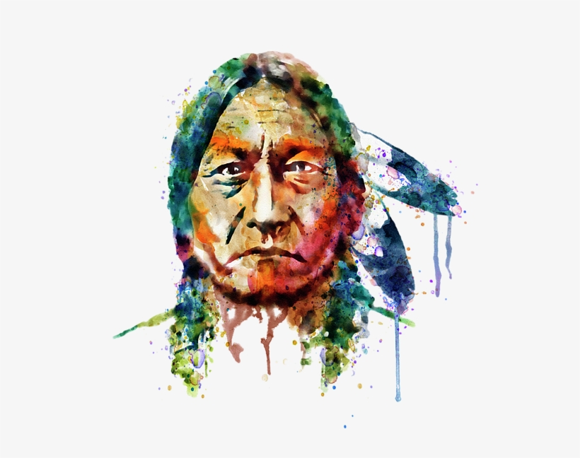 Bleed Area May Not Be Visible - Sitting Bull Art, transparent png download