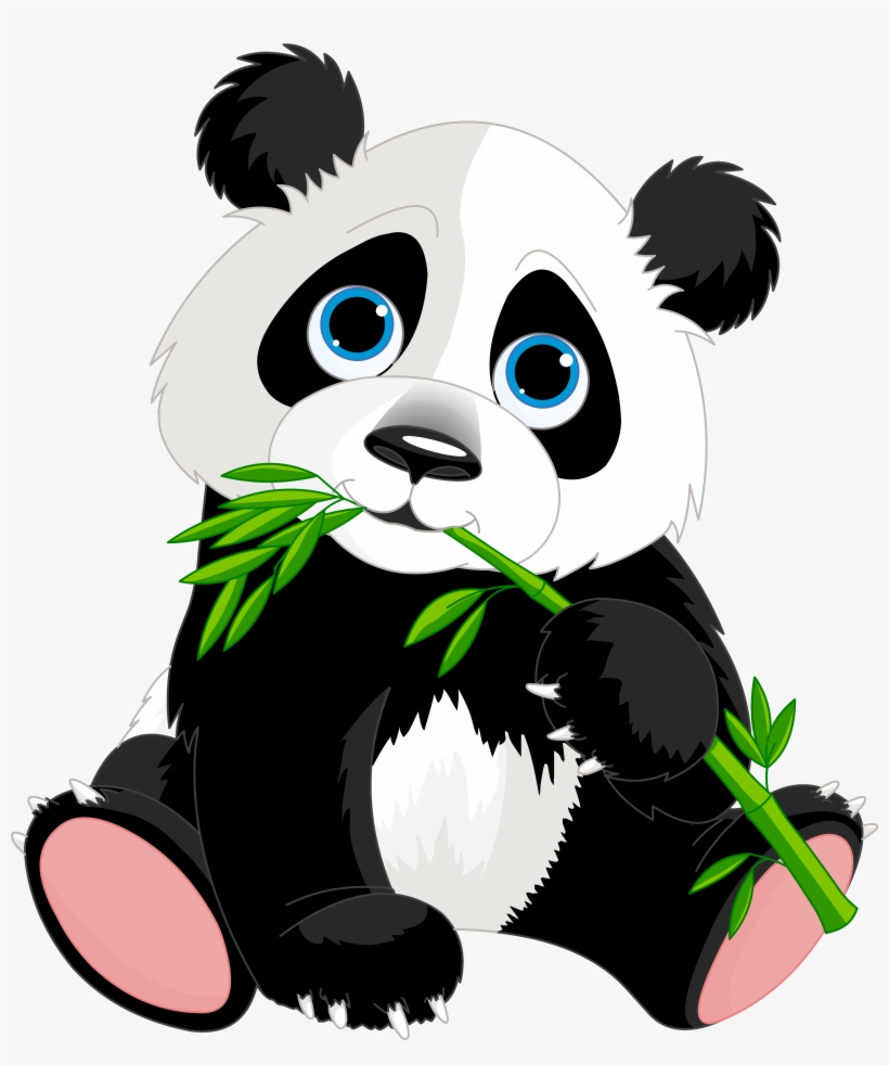 Cute Panda Cartoon Png Clipart Image - Panda Clipart, transparent png download
