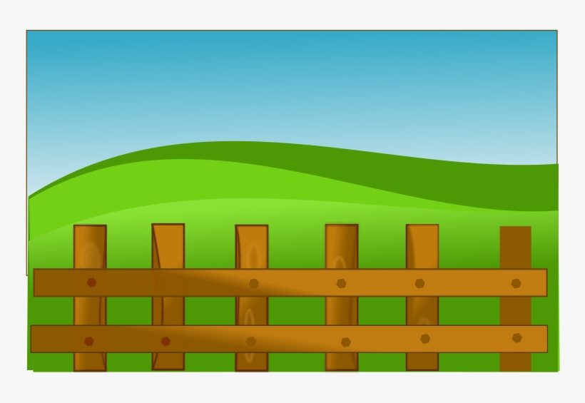 Jpg Freeuse Library Fence Clipart Fence Field - Free Land Clipart, transparent png download