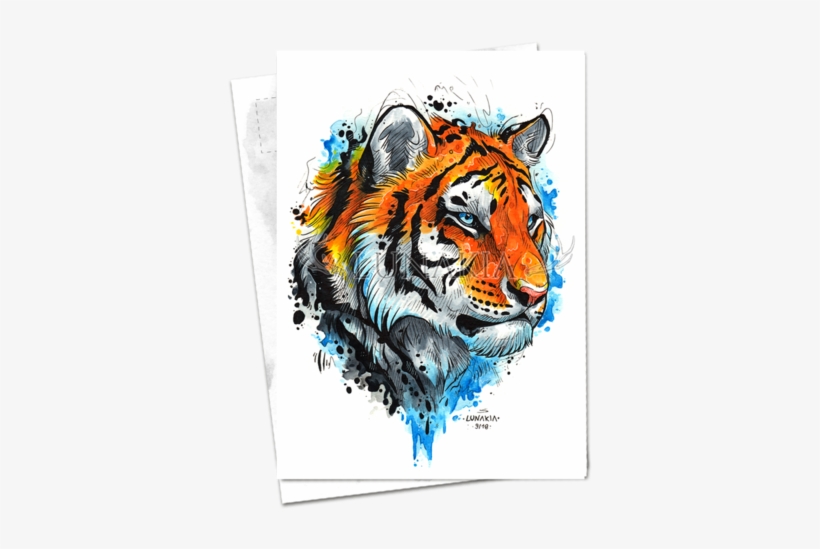Watercolor Tiger - Watercolor Painting, transparent png download