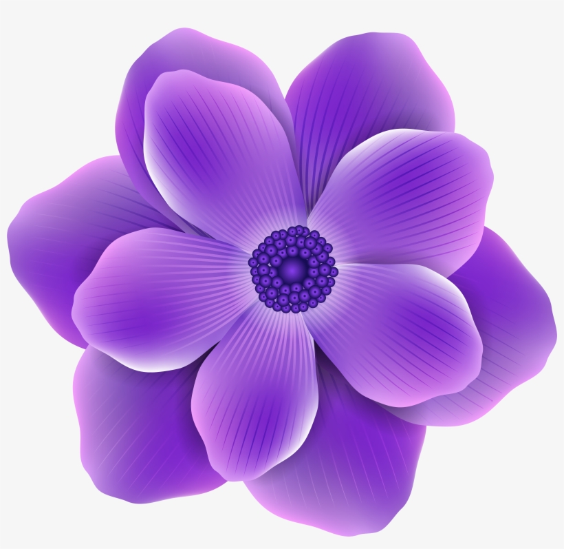 Purple Flower Clipart, transparent png download