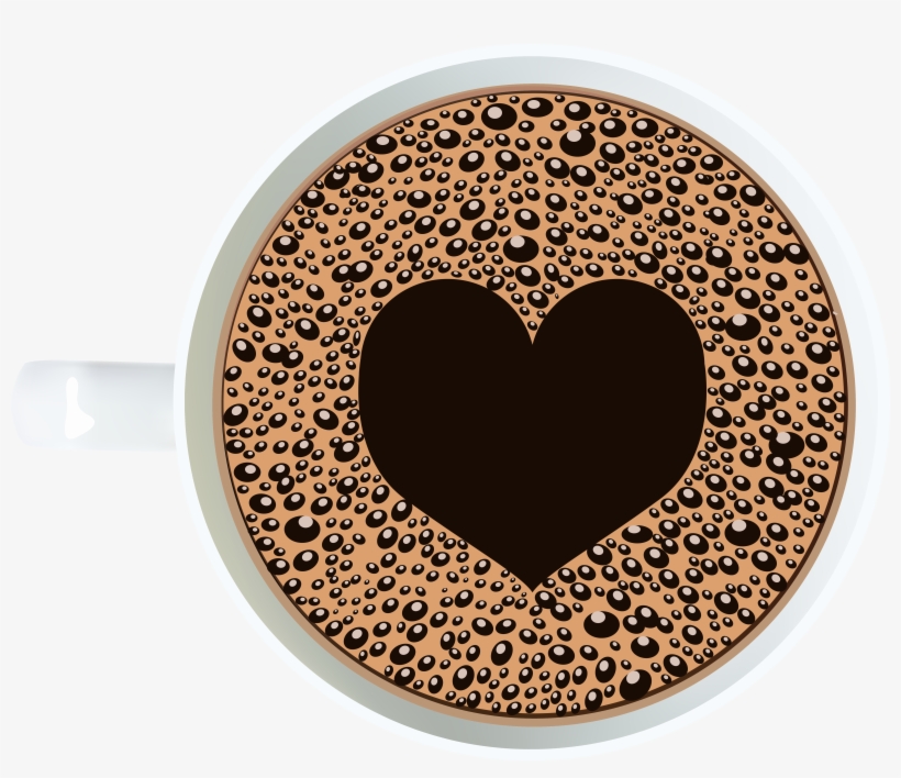 Clip Art Black And White Library Coffee Mug With Heart - Coffee, transparent png download