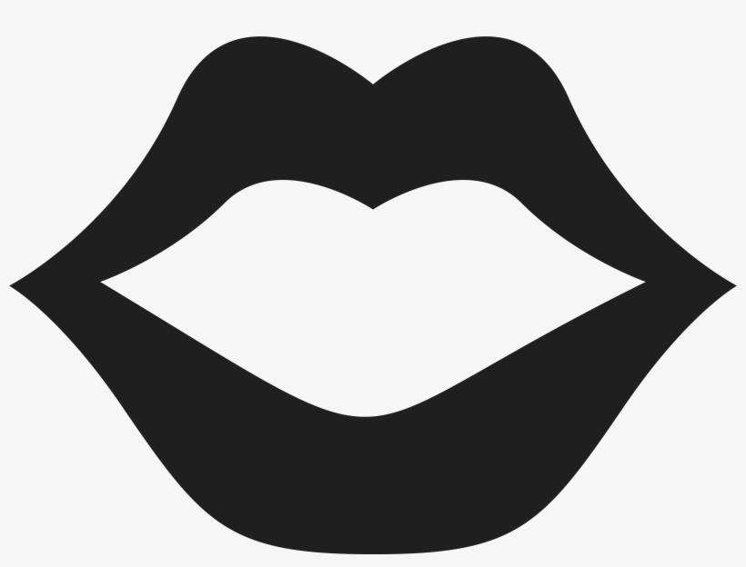 Kiss Lip Clip Art Black And White, transparent png download