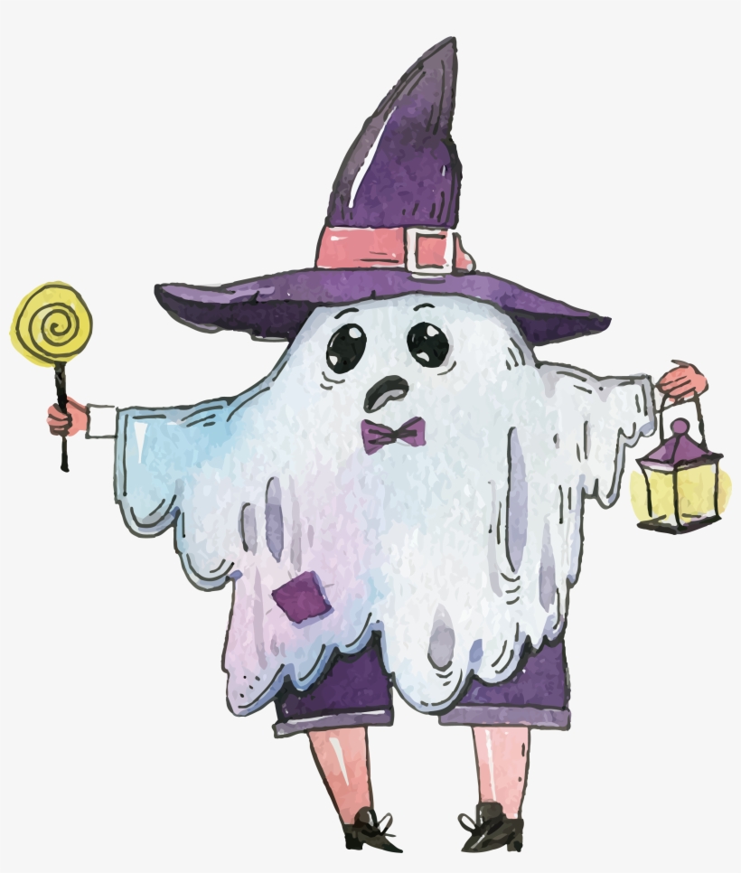 Watercolor Painting Halloween Illustration - Watercolor Painting, transparent png download