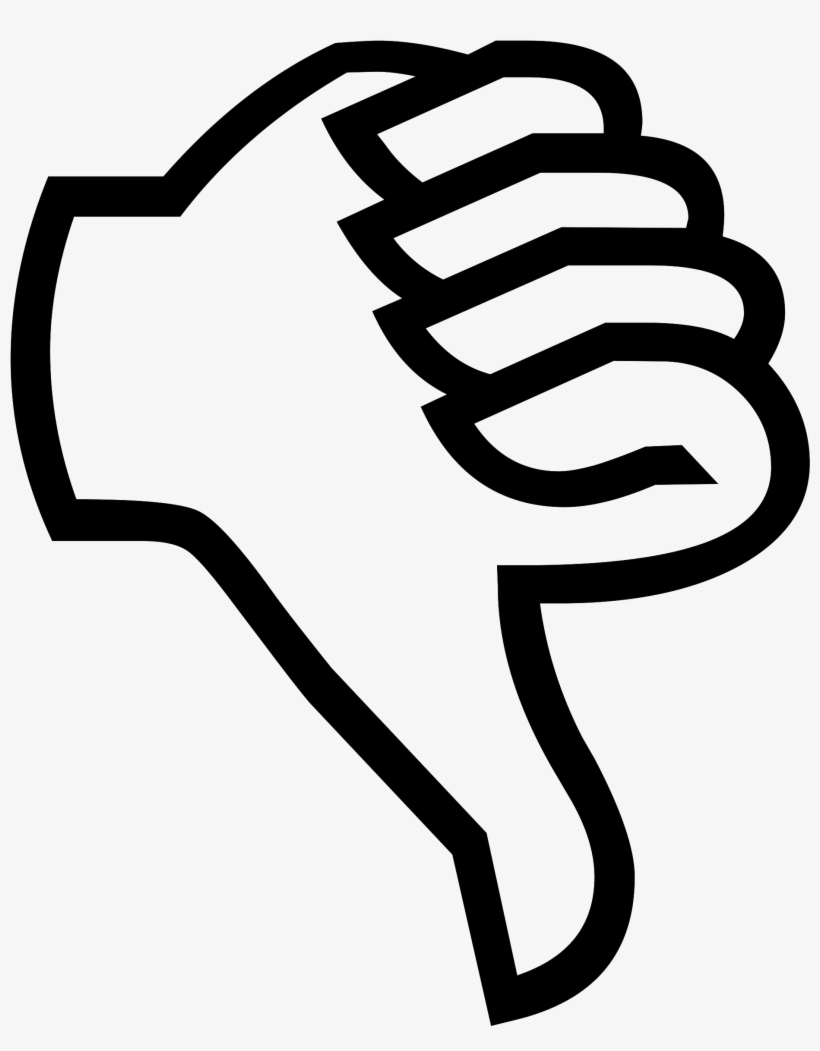 Open - Thumbs Down Symbol, transparent png download