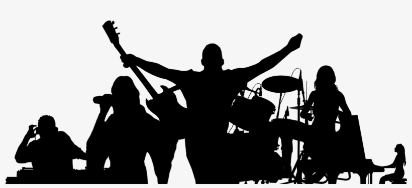 Music Transparent Silhouette - Rock Star Silhouette Sticker, transparent png download