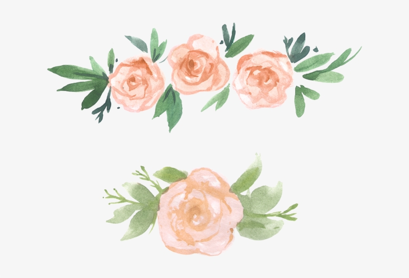 Watercolor Bouquet De Rosas - Flower, transparent png download