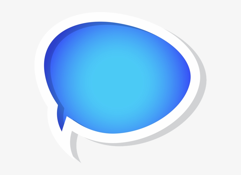 Bubble Speech Blue Png Clip Art Image - Speech Bubble Png Blue, transparent png download