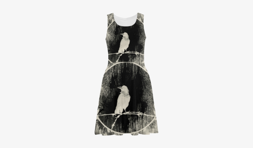 The Crow With Flowers, Vintage Design Atalanta Sundress - Crow With Flowers 5'x7'area Rug, transparent png download