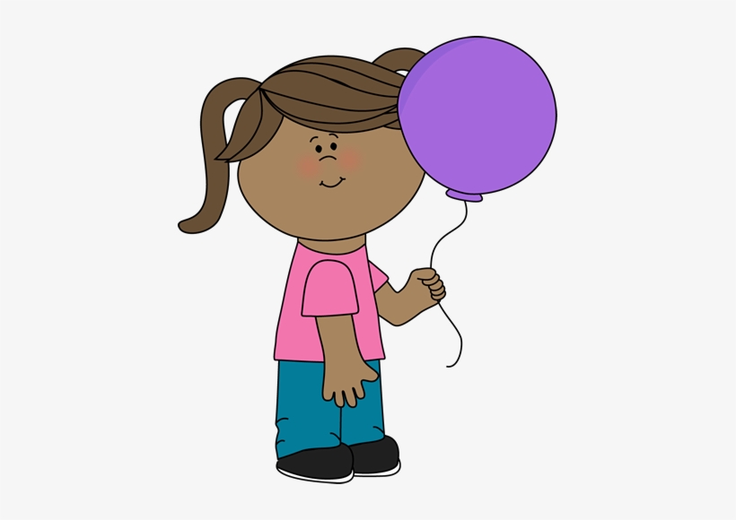 Balloon - Girl Holding A Balloon Clipart, transparent png download