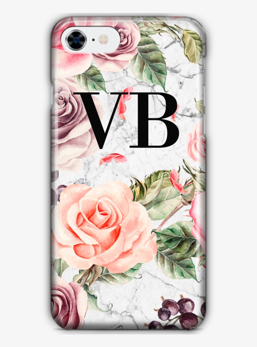 Personalised Watercolor Floral Initials Phone Case - Gypsi's Rhinestone Hair Comb, transparent png download