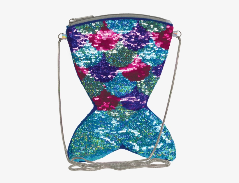 I'scream Mermaid Tail Reversible Sequin Crossbody Bag - Sequin, transparent png download