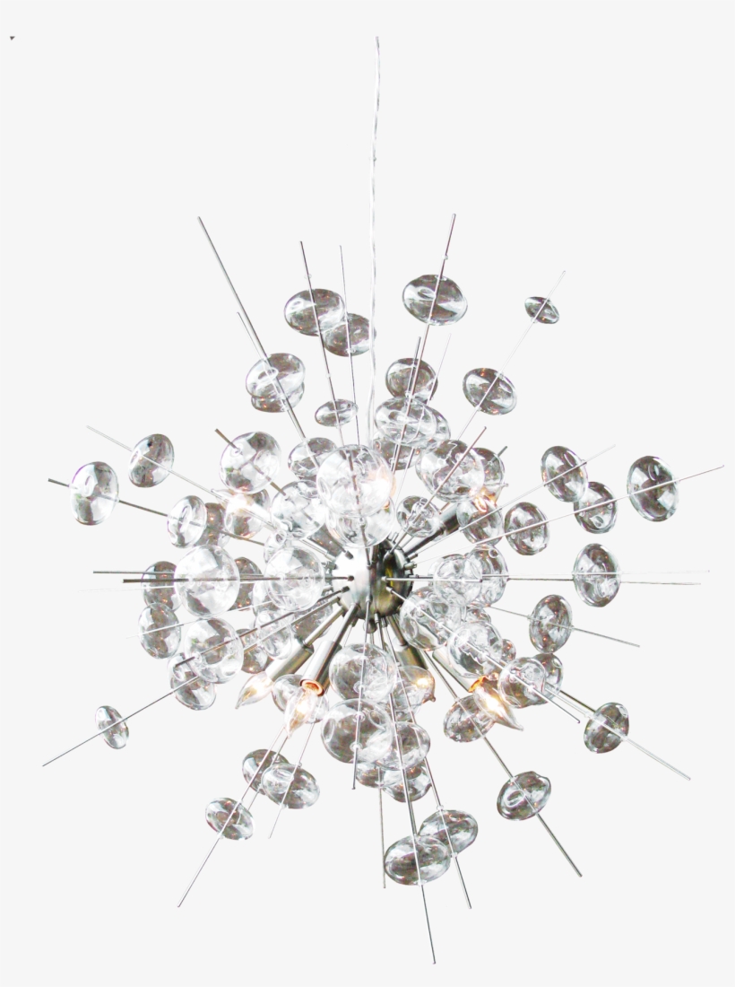 Curated Nest - Brushed Nickel Chandelier Lamp, transparent png download