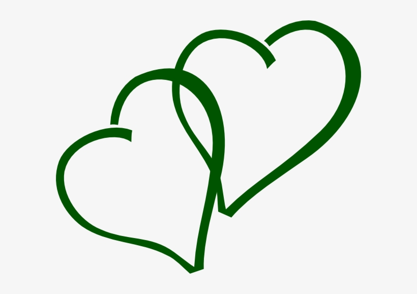 How To Set Use Green Double Hearts Clipart, transparent png download