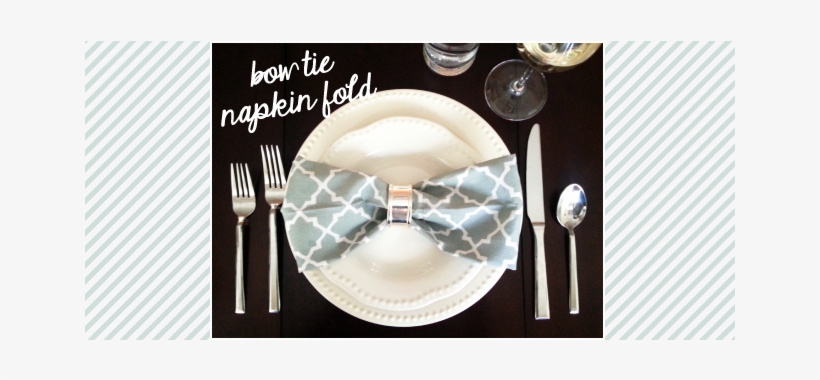 Bow Tie Napkin - Bow Tie Napkin Fold, transparent png download