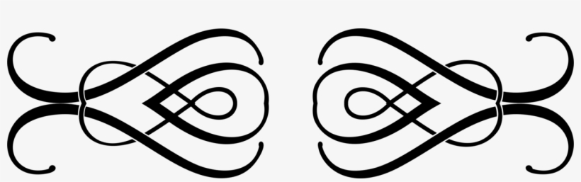 Borders And Frames Decorative Borders Black And White - Fancy Flourish Png, transparent png download