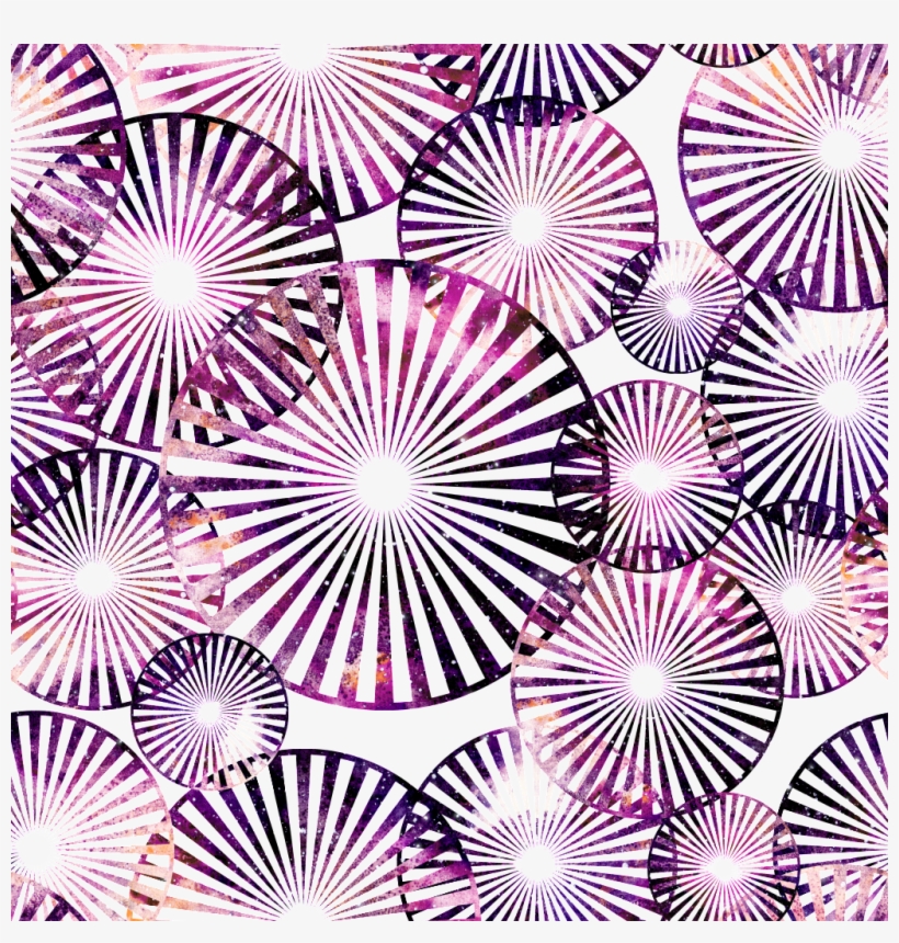 Hand Painted Colorful Round Fan Background Image Png - Portable Network Graphics, transparent png download