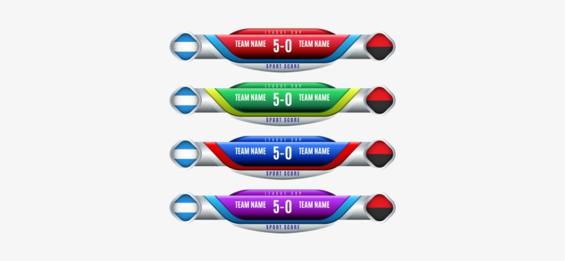 Scoreboard Elements Design For Football And Soccer, - Marcador De Futbol Png, transparent png download