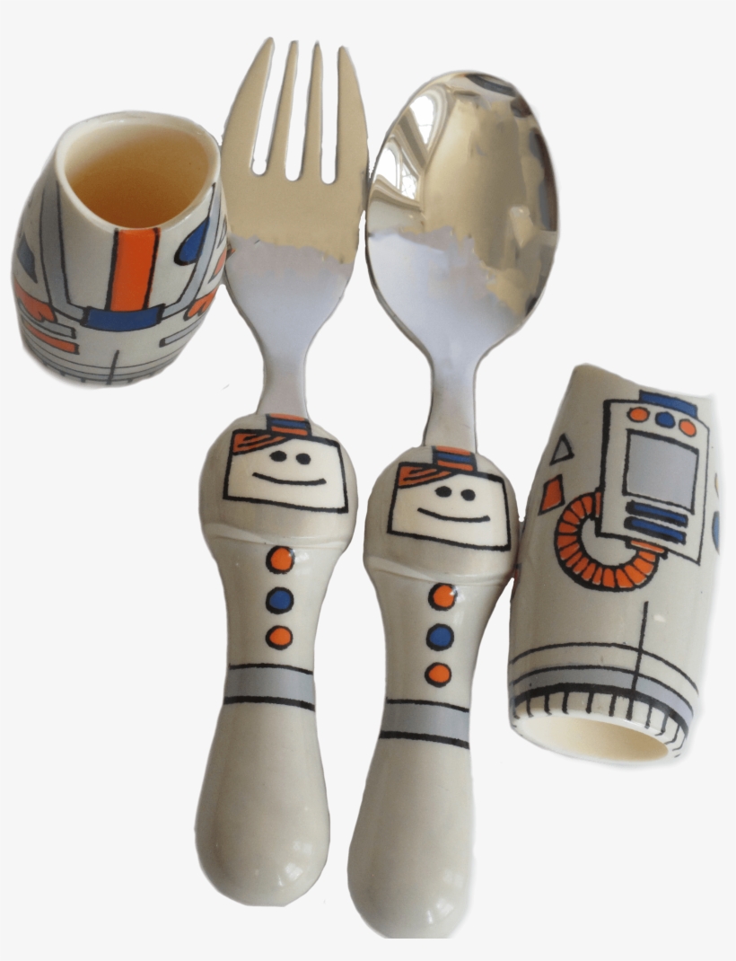 Astronaut Fork & Spoon Set - Wooden Spoon, transparent png download