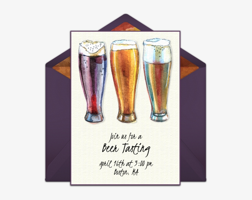 This Beer-inspired Free Party Invitation Design Is - Beer, transparent png download