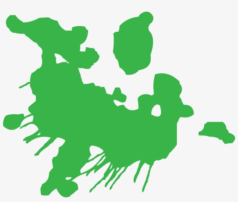 Splatter Clipart Holi Color - Green Paint Splatter, transparent png download