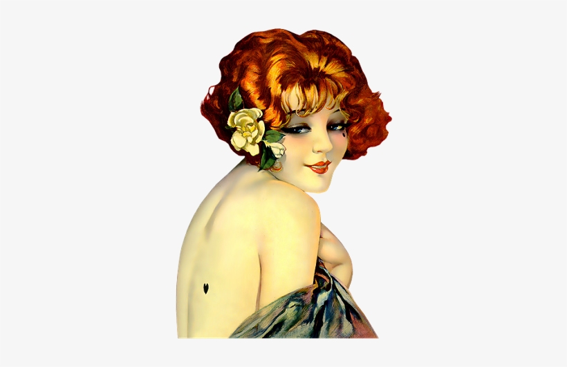 Sexy Pin-up Girl - Necklace Pendant Portrait Vintage - 40 * 30mm Glass, transparent png download
