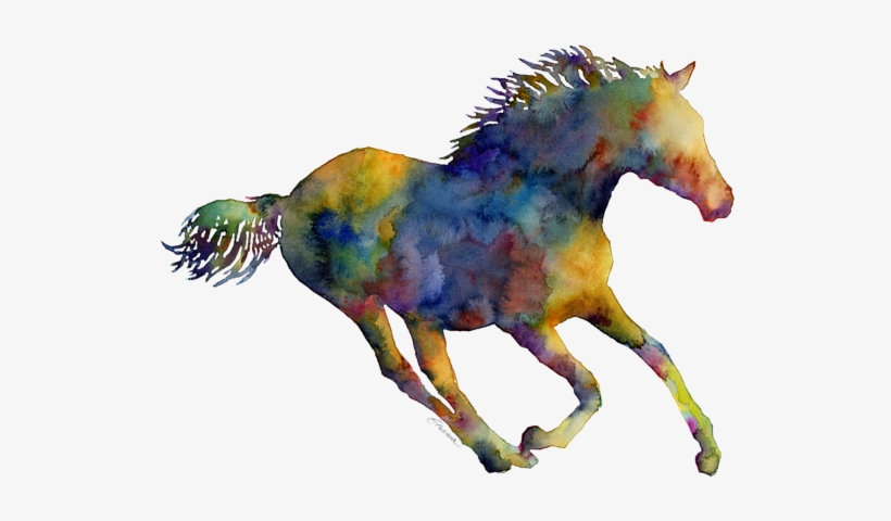 Bleed Area May Not Be Visible - Horse Running In Black And White, transparent png download