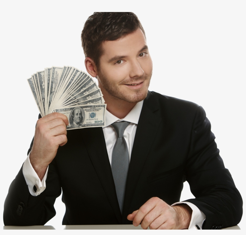 Businessman Png Image - Man With Money Png, transparent png download