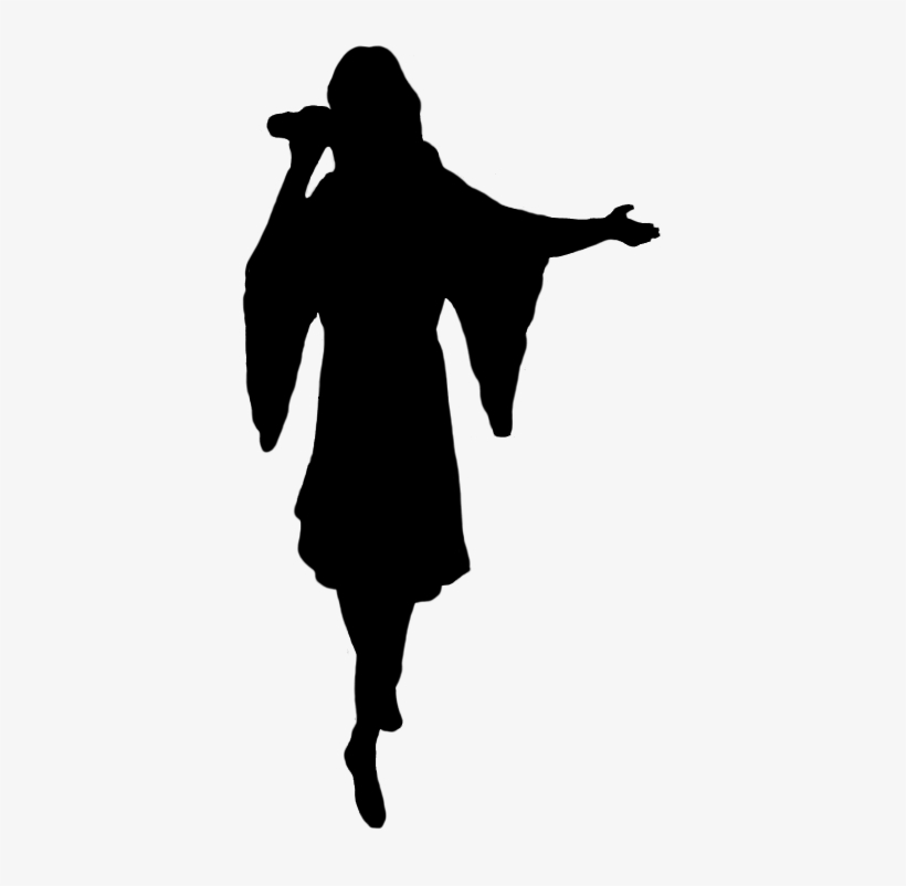 Cowgirl Silhouette - Female Singer Silhouette Png, transparent png download