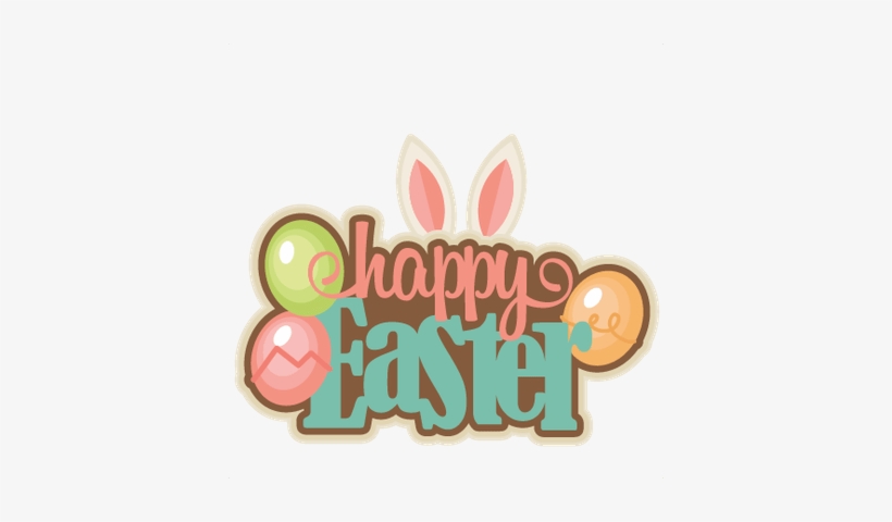 Happy Easter Colourful Clipart - Illustration, transparent png download