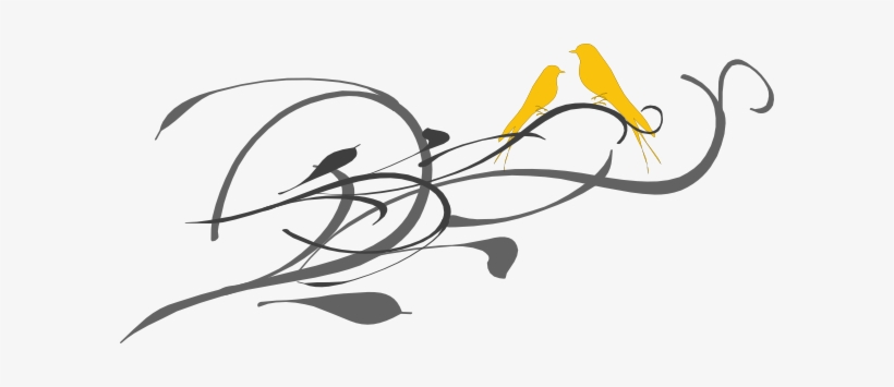 Wedding Label Lovebirds Clip Art At Clker - Wedding Design In Png, transparent png download