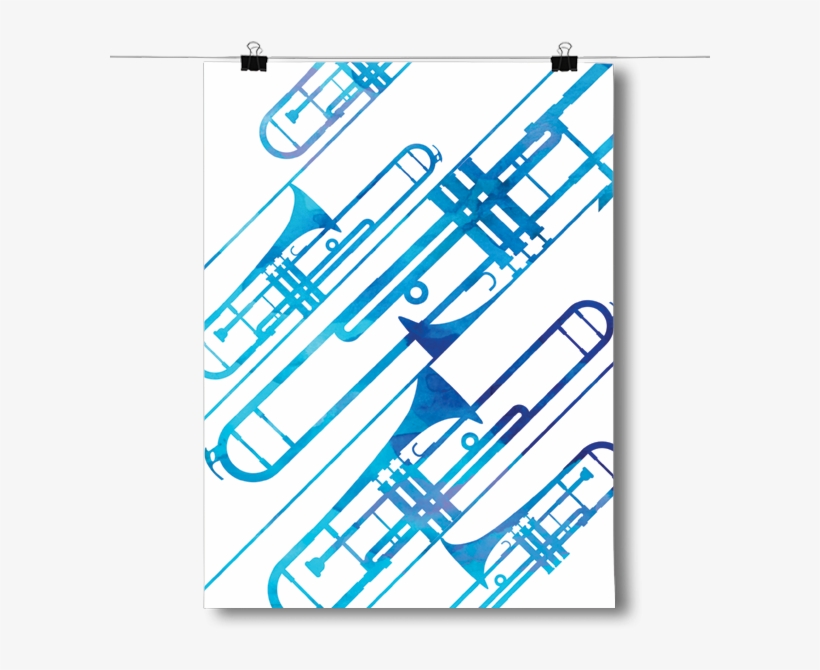 Abstract Trombone - Abstract Trombone - Watercolor Case - Ipad Mini, transparent png download