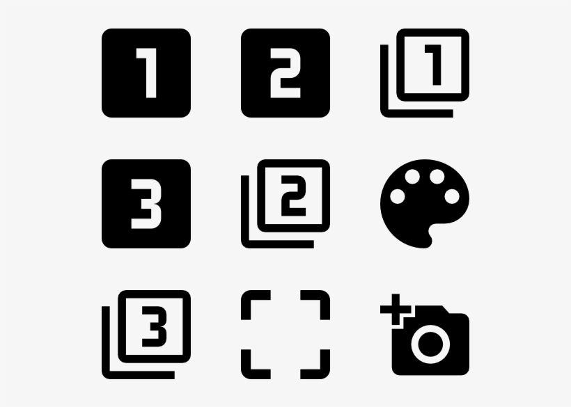 Numbers Png Pack - Number Png Black, transparent png download