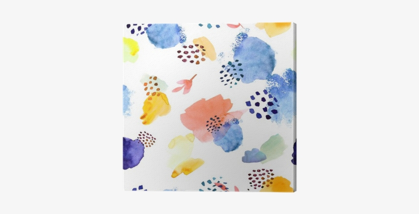 Watercolor Seamless Pattern,dot Memphis Fashion Style, - Watercolor Painting, transparent png download